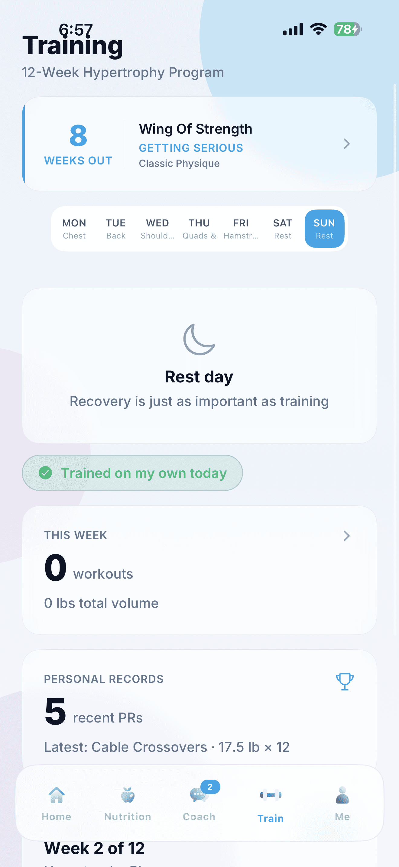 Training, programmed